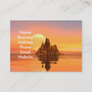 Tarjeta de visita de la puesta del sol de la