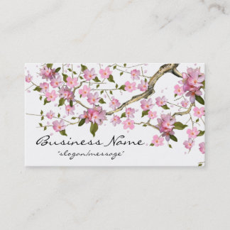 Tarjeta de visita de la rama de árbol de la flor
