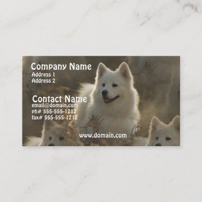 Tarjeta de visita de la raza del perro del (Anverso)