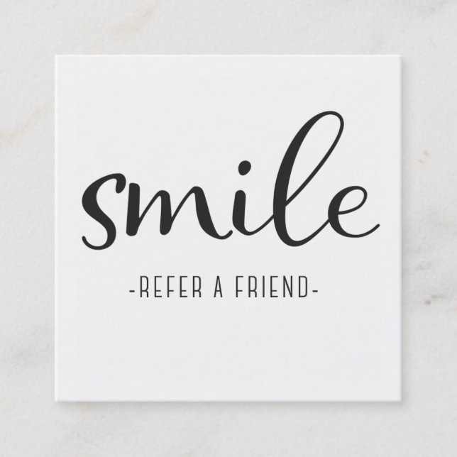 Tarjeta de visita de la remisión del dentista (Anverso)