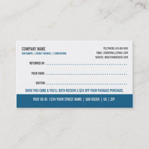 Tarjeta de visita de la remisión del instructor d