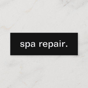 Tarjeta de visita de la reparación del balneario