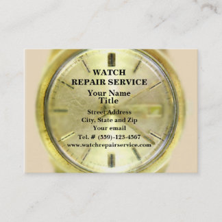 Tarjeta de visita de la reparación del reloj