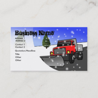 Tarjeta de visita de la retirada de la nieve