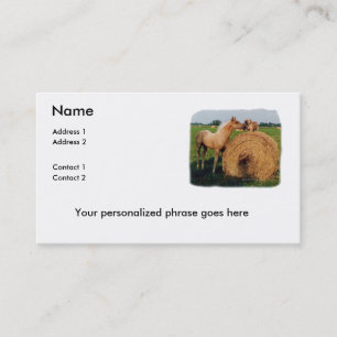 Tarjeta de visita de la reunión del caballo y del