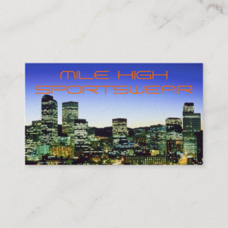 Tarjeta de visita de la ropa de deportes