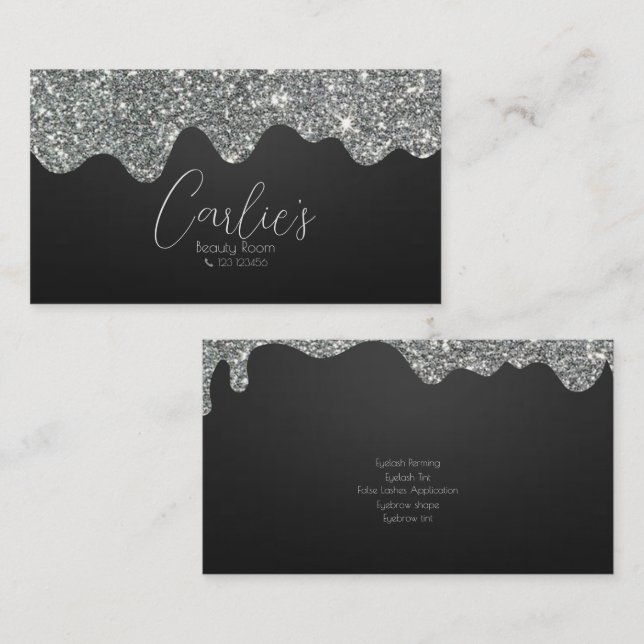 tarjeta de visita de la sala de belleza del person (Anverso / Reverso)