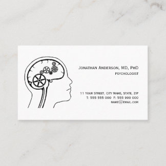 Tarjeta de visita de la salud mental/del psicólogo