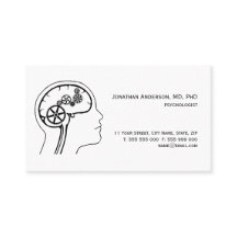 Tarjeta de visita de la salud mental/del psicólogo