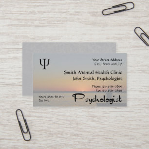 Tarjeta de visita de la salud mental del psicólogo