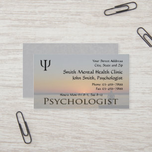 Tarjeta de visita de la salud mental del psicólogo