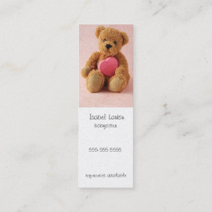 Tarjeta de visita de la señal del luv u del oso de