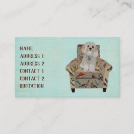 Tarjeta de visita de la SILLA del PERRO y del