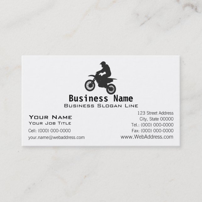 Tarjeta de visita de la silueta de la bici de la (Anverso)