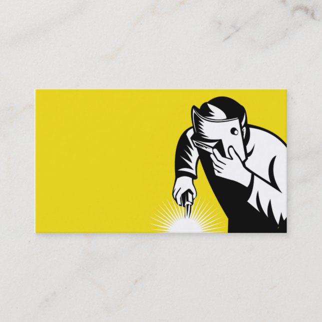 tarjeta de visita de la soldadura del trabajador (Anverso)