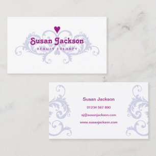 Tarjeta de visita de la terapia de la belleza