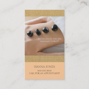 Tarjeta de visita de la terapia del masaje del