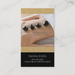 Tarjeta de visita de la terapia del masaje del