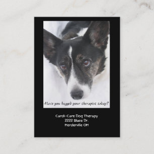 Tarjeta de visita de la terapia del perro II