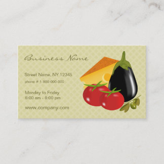Tarjeta de visita de la tienda de alimentación