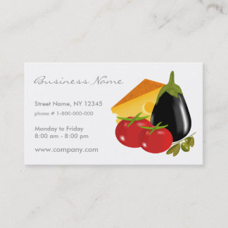 Tarjeta de visita de la tienda de alimentos