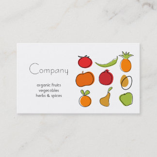 Tarjeta de visita de la Tienda de alimentos Natura