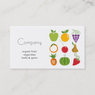 Tarjeta de visita de la Tienda de alimentos Natura
