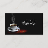 Tarjeta de visita de la tienda de Coffe