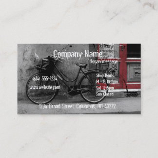 Tarjeta de visita de la tienda de la bici