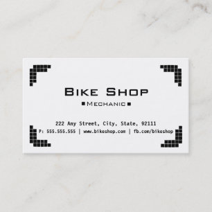 Tarjeta de visita de la tienda de la bici