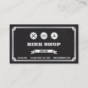 Tarjeta de visita de la tienda de la bici