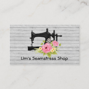 Tarjeta de visita de la tienda de la costurera
