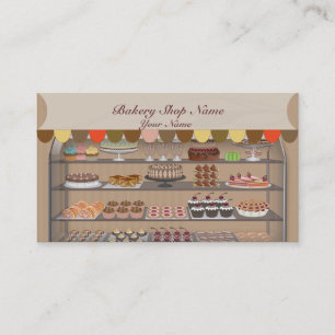 Tarjeta de visita de la tienda de la galleta de la
