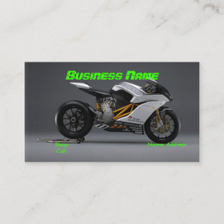 Tarjeta de visita de la tienda de la motocicleta