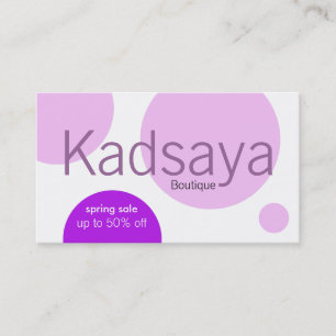 Tarjeta de visita de la tienda de la promoción de