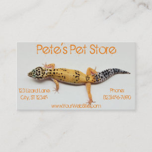 Tarjeta de visita de la tienda de mascotas
