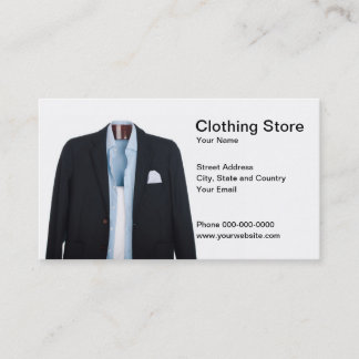 Tarjeta de visita de la tienda de ropa