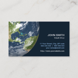 Tarjeta de visita de la tierra del planeta