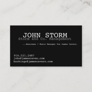 Tarjeta de visita de la tormenta de Juan