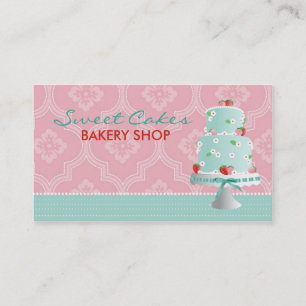 Tarjeta de visita de la torta de la fresa B2