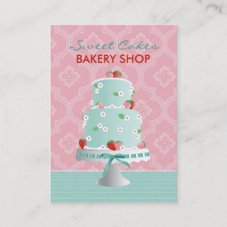 Tarjeta de visita de la torta de la fresa C
