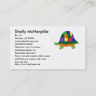 Tarjeta de visita de la tortuga arco iris