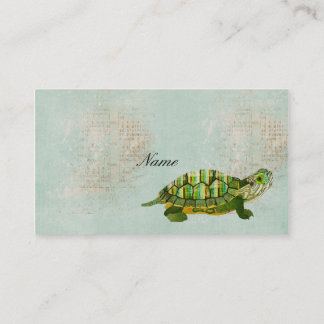 Tarjeta de visita de la tortuga del jade del