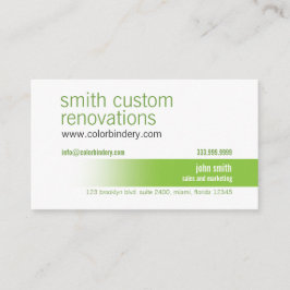 Tarjeta de visita de la trayectoria del color