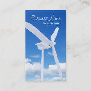 Tarjeta de visita de la turbina de viento