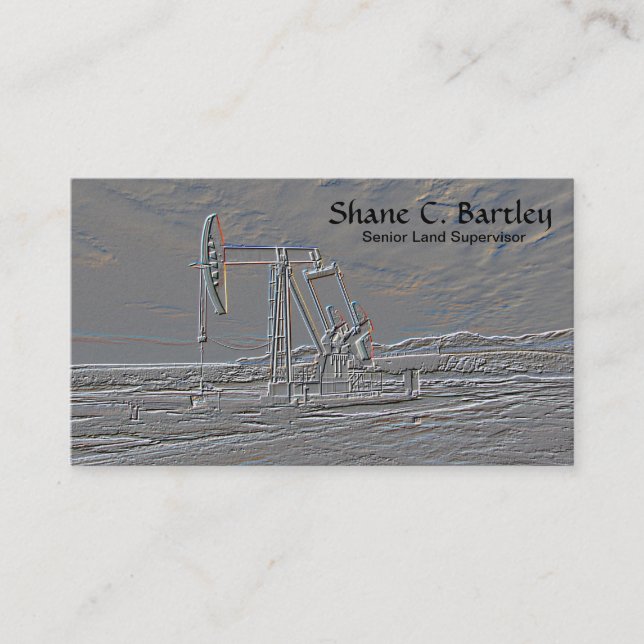 Tarjeta de visita de la unidad de bombeo del (Anverso)