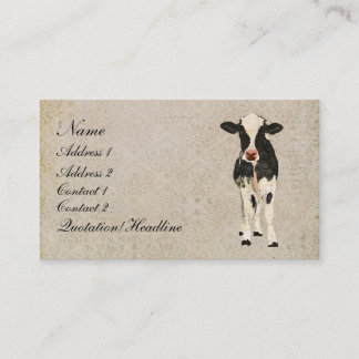 Tarjeta de visita de la vaca del ónix y de la