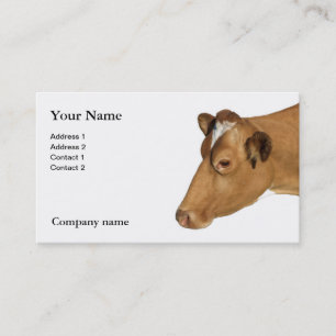 Tarjeta de visita de la vaca lechera