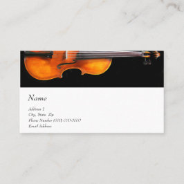 Tarjeta de visita de la viola del violín para el