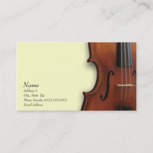 Tarjeta de visita de la viola del violín para el